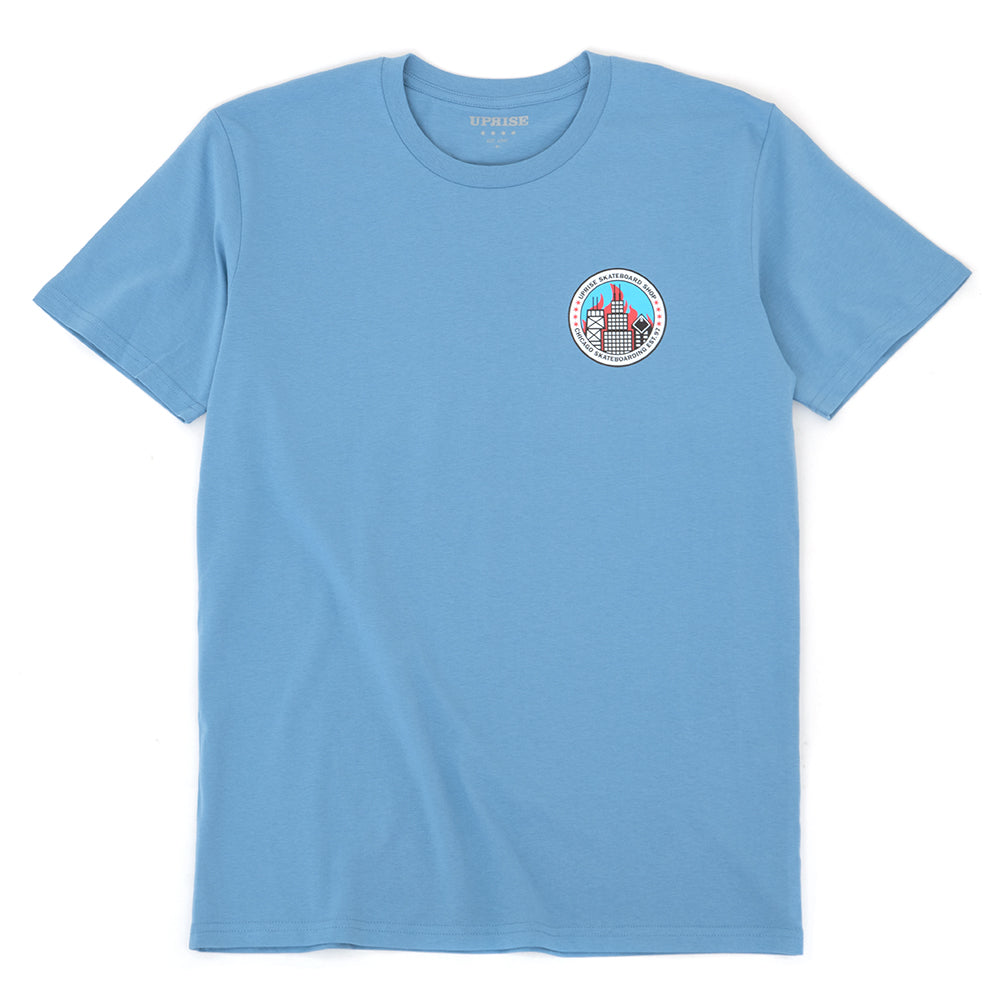 Flaming City Seal T-shirt (Chicago Blue)