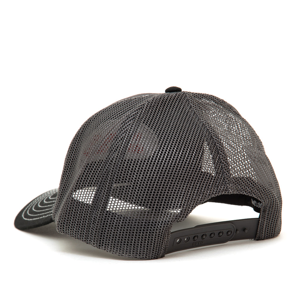 Mechanics Six Panel Mesh Snapback Hat (Charcoal Grey)