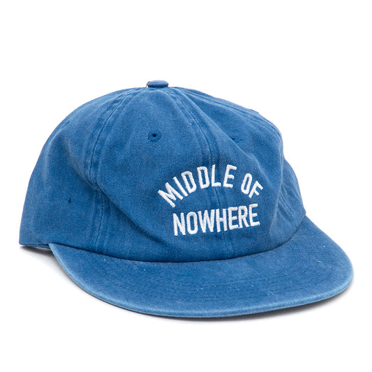 Middle of Nowhere 6-Panel Strapback Hat (Vintage Blue)
