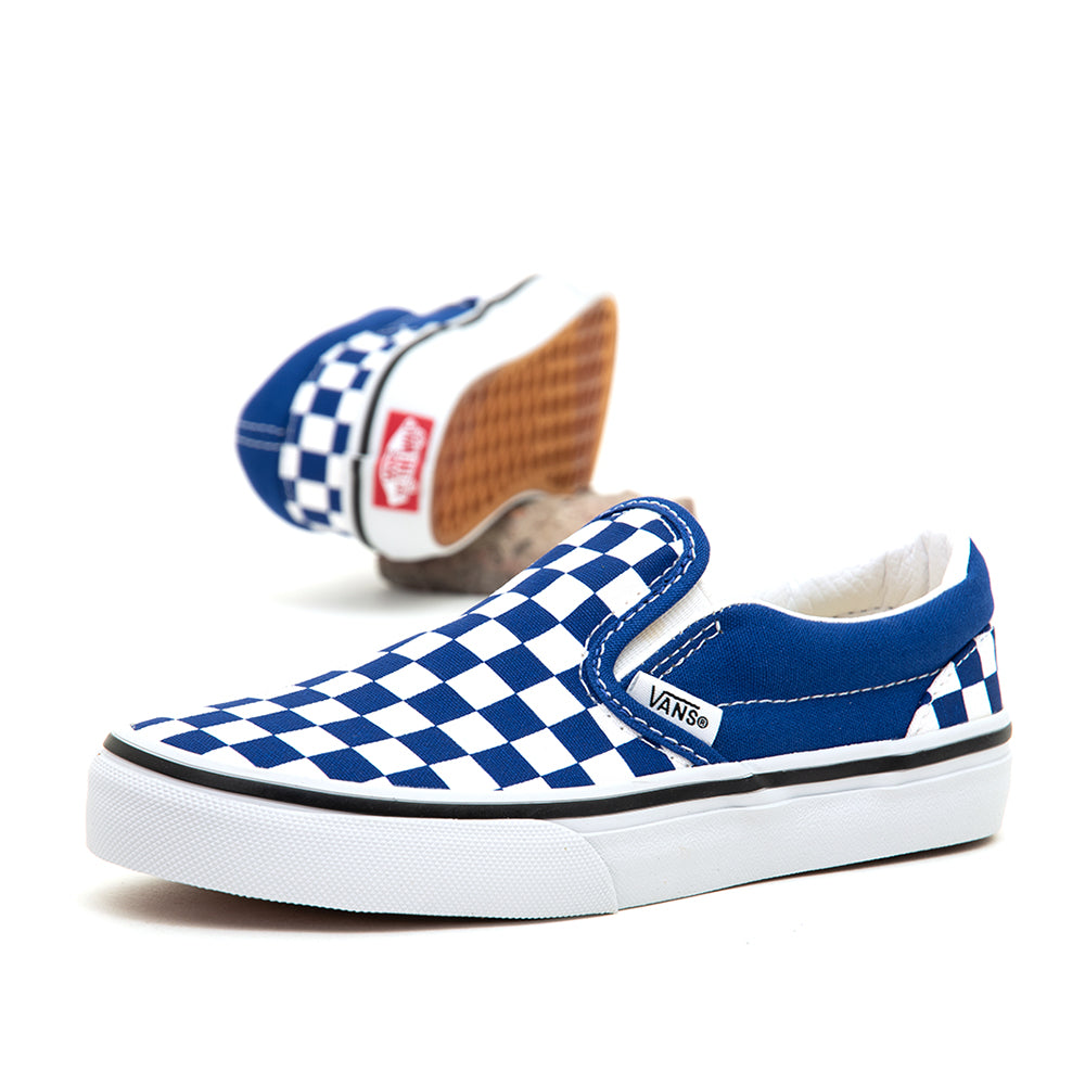 Kids Classic Slip-On Checkerboard (Surf The Web) VBU