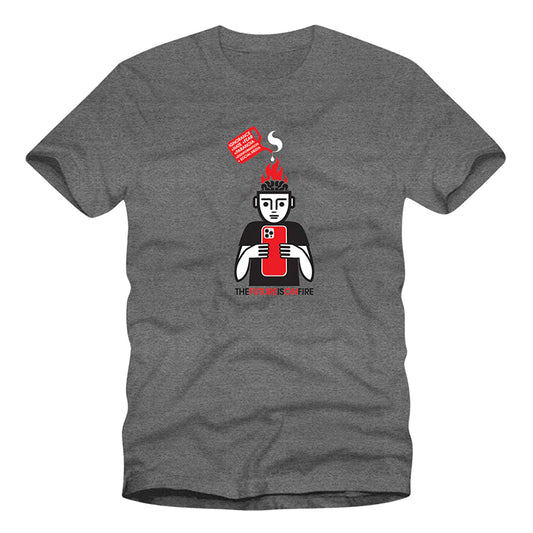 The Future is on Fire T-Shirt (Graphite Heather) (S)