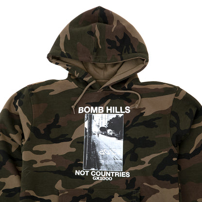 Bomb Hills Not Countries Hooded Sweatshirt (Camo)
