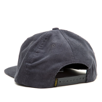 Style KR Adj. Corduroy Snapback Hat (Charcoal)