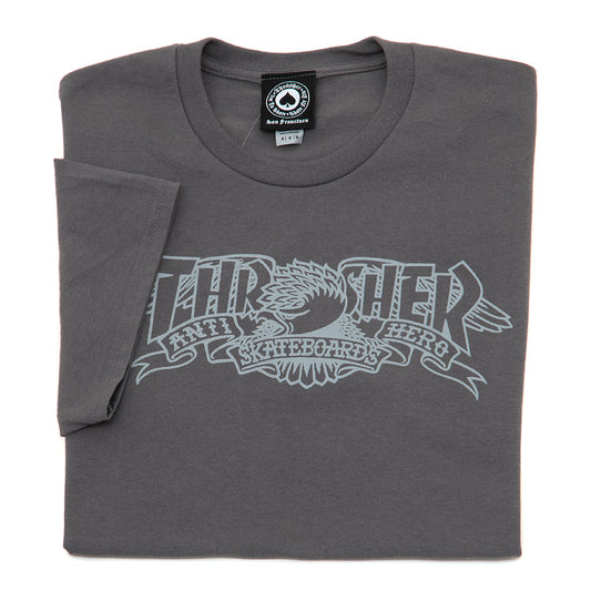 x Anti-Hero Mag Banner T-Shirt (Charcoal)