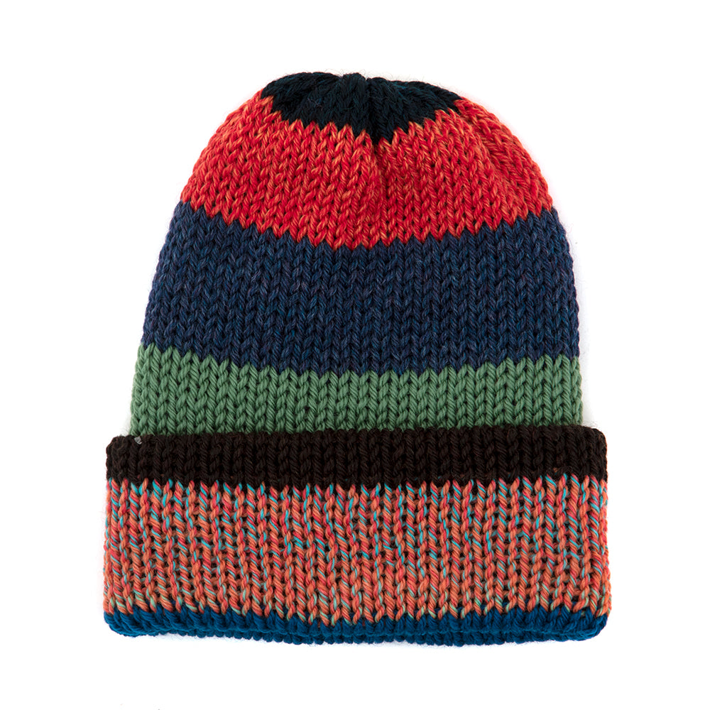 Short Stack Beanie (Black / Red / Blue)