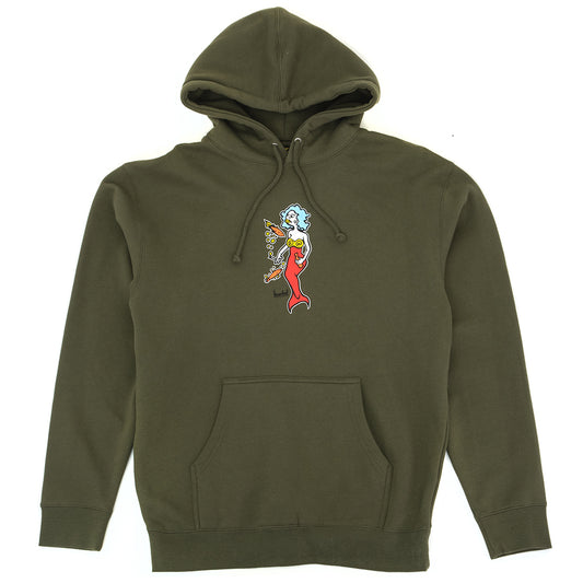 Mermaid Hooded Sweatshirt (Army Green)