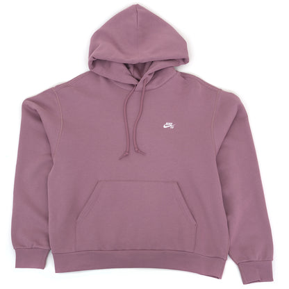 Essential Logo Pullover Hooded Sweatshirt (Plum Dust / White)