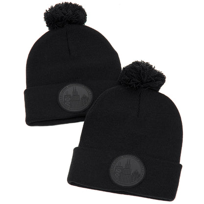 City Seal Pom Beanie (Blackout)