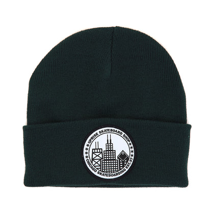 City Seal Cuffed Beanie (Forest Green)