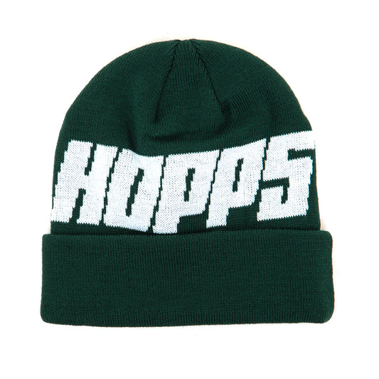 Big Hopps Knitted Beanie (Green / White)
