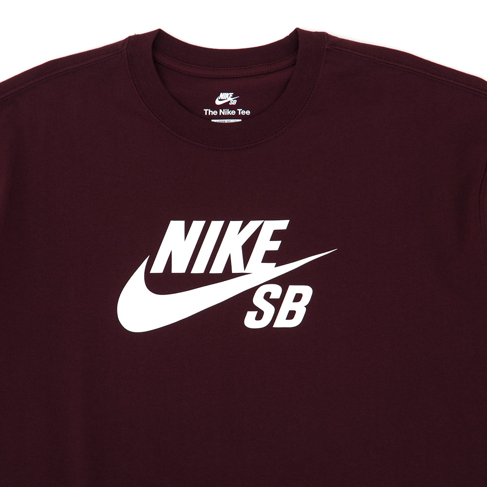 Logo Skate T-Shirt (Burgundy Crush / White)