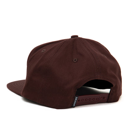 Bighead Snapback Hat (Dark Red / Black)