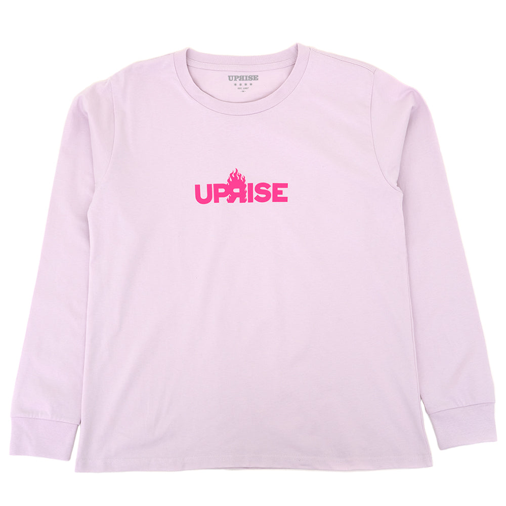 Flame Logo Women's Long Sleeve (Orchid)