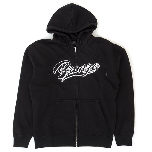 Sports Zip Hooded Sweatshirt (Black)