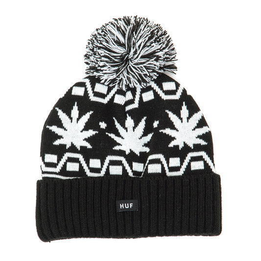 Apres Cuff Pom Beanie (Black)