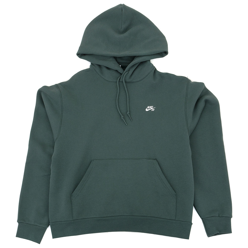 Essential Logo Pullover Hooded Sweatshirt (Vintage Green / White)