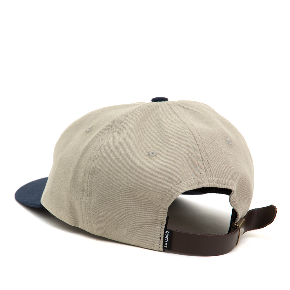 Script Polo Strapback Hat (Stone / Navy)