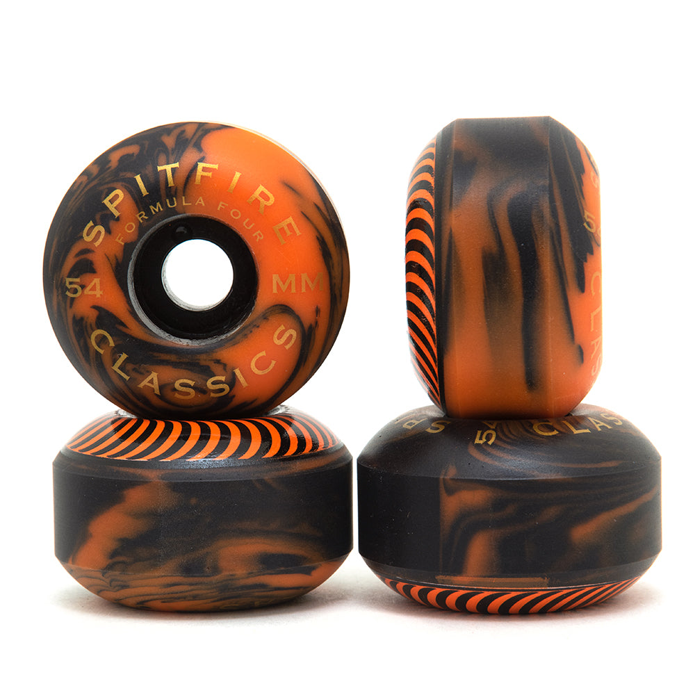 54mm Formula Four Classic Swirl Black / Orange (99 Duro)