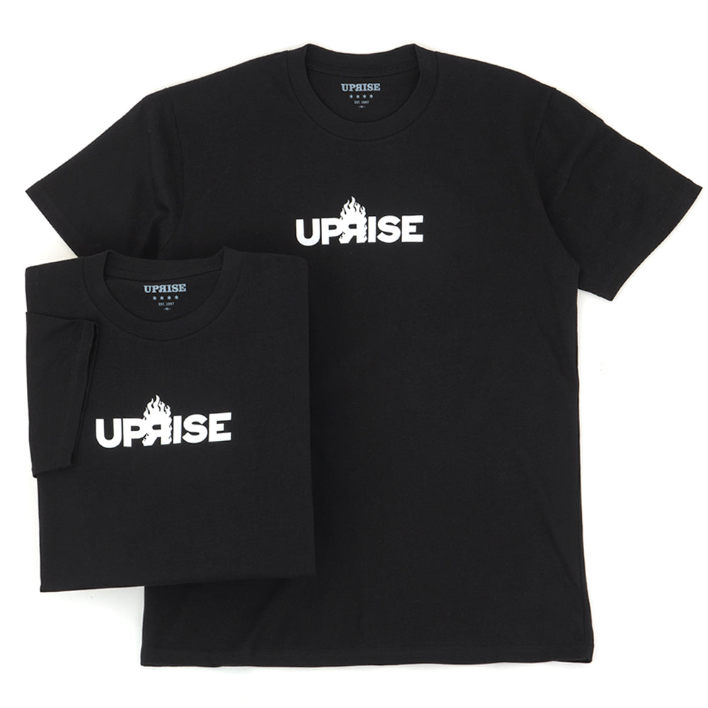 Flame Logo Tee (Black / White)