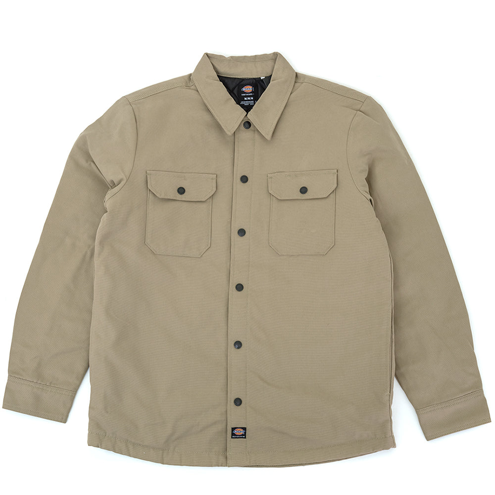 Heavyweight Lined Duck Snap Shirt Jacket (Khaki)