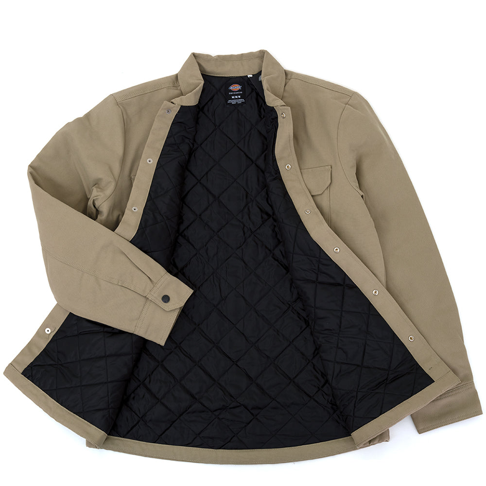 Heavyweight Lined Duck Snap Shirt Jacket (Khaki)