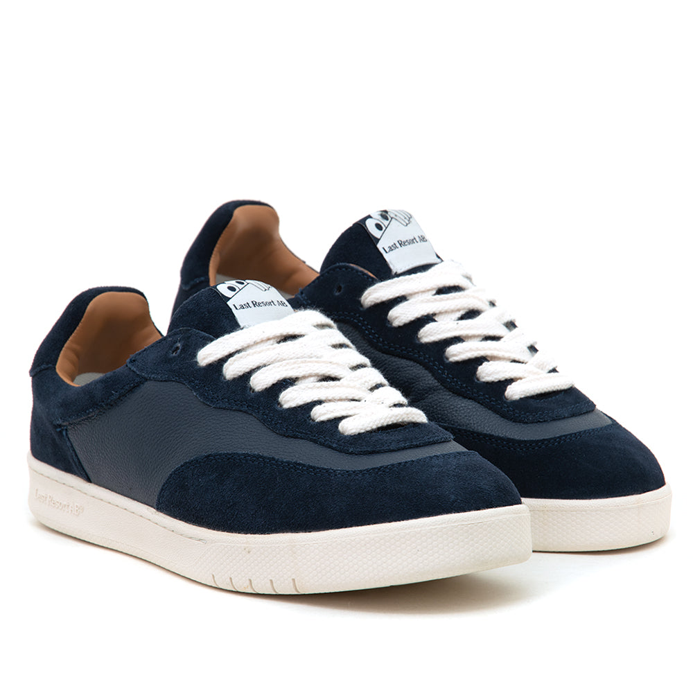 CM001 - Leather / Suede Lo (Navy / White)