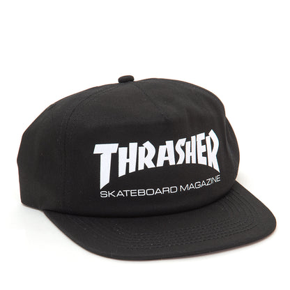 Skate Mag Snapback Hat (Black / White)