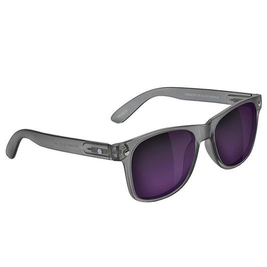 Leonard Polarized (Matte Transparent Dark Grey / Purple Mirror)