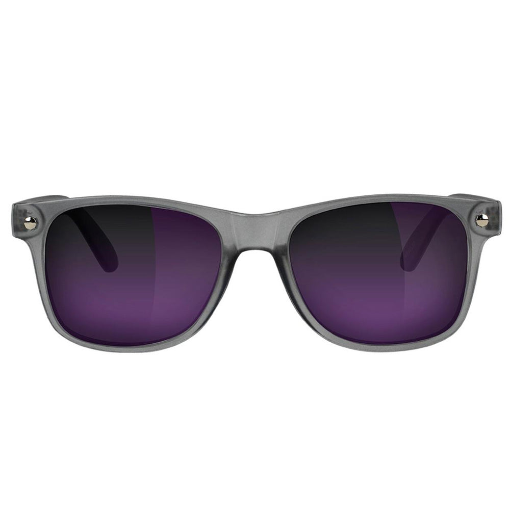 Leonard Polarized (Matte Transparent Dark Grey / Purple Mirror)