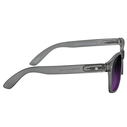 Leonard Polarized (Matte Transparent Dark Grey / Purple Mirror)