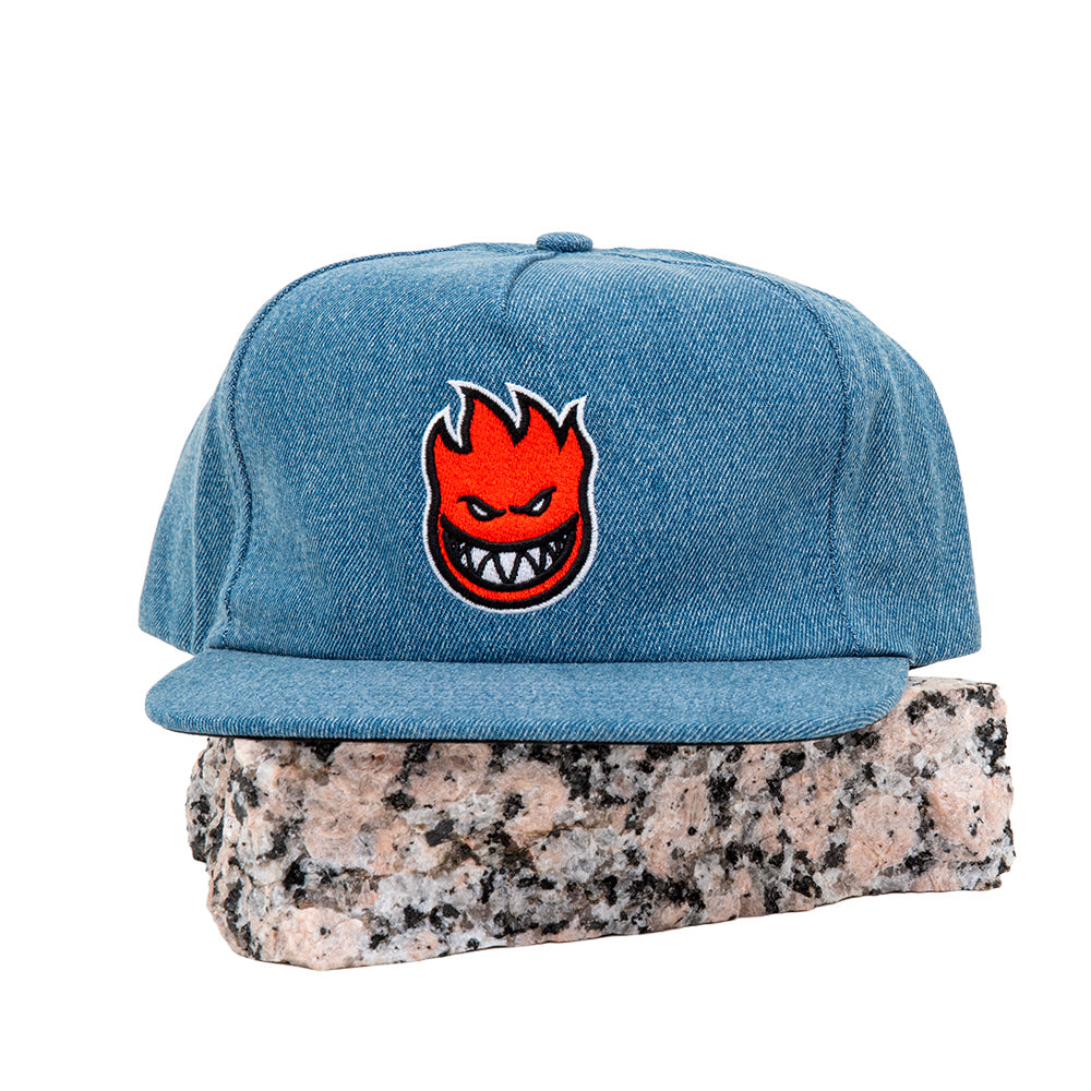 Adj. Bighead Fill 5 Panel Snapback Hat (Wash Denim)