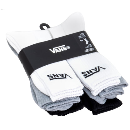 Classic Crew Sock 6-Pack (White / Black / Heather Grey)