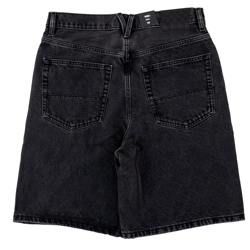 Check 5 Baggy Denim Short (Washed Black)