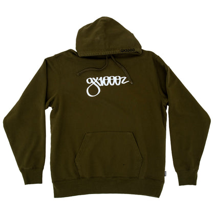 Script Hooded Sweatshirt (Military Green)
