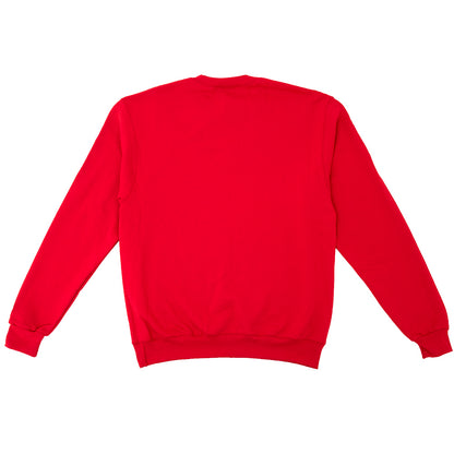 Flocked Crewneck Sweatshirt (Red / Yellow)
