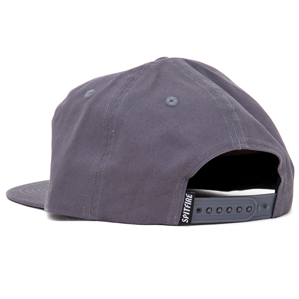 Gas Mask Script Patch Snapback Hat (Charcoal)