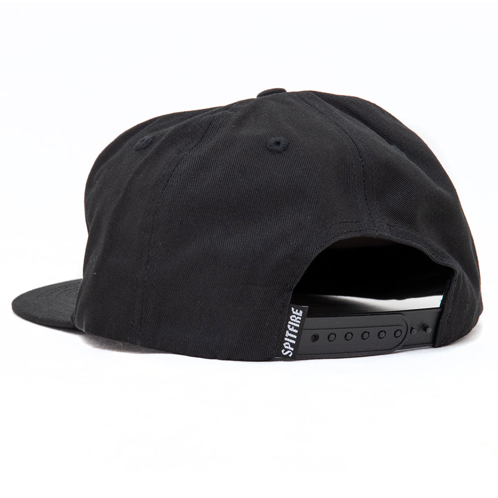 Adj. Live To Burn Arch Snapback Hat (Black / White)