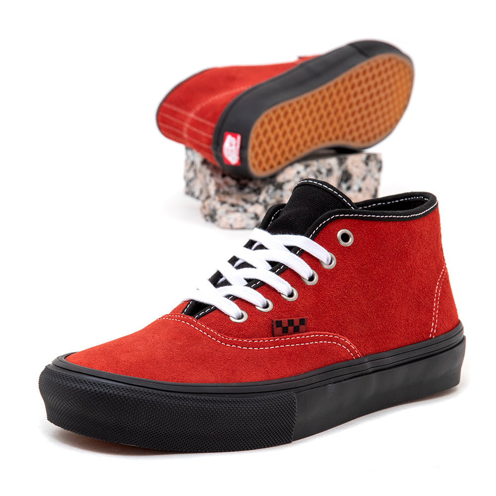 Skate Authentic Mid (Poppy Ember Red)