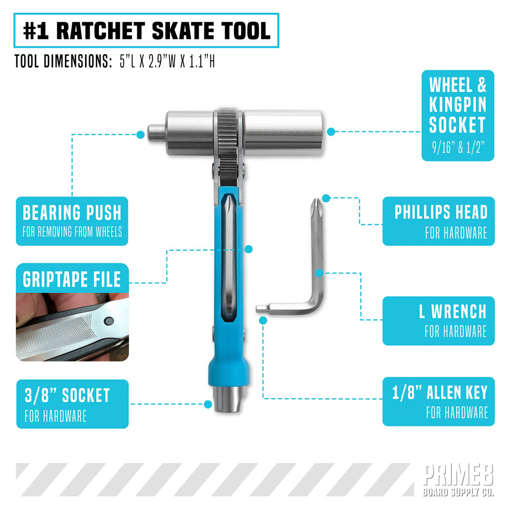 Triple Ratchet Lite Skate Tool (Black)
