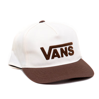 Drop V Logo 5 Panel Snapback Hat (Vintage Cocoa)