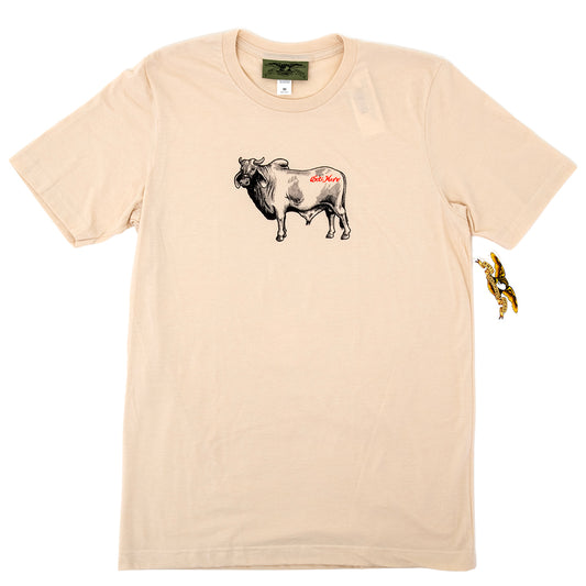 Cow S/S T-Shirt (Heather Cream)