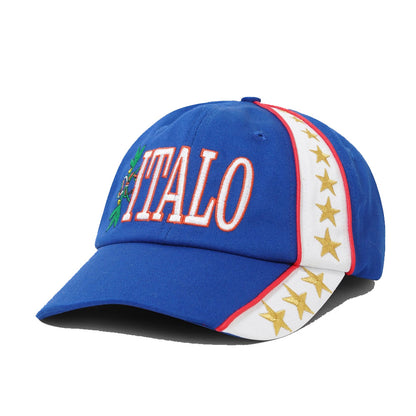 Italo 6 Panel Strapback Hat (Blue)