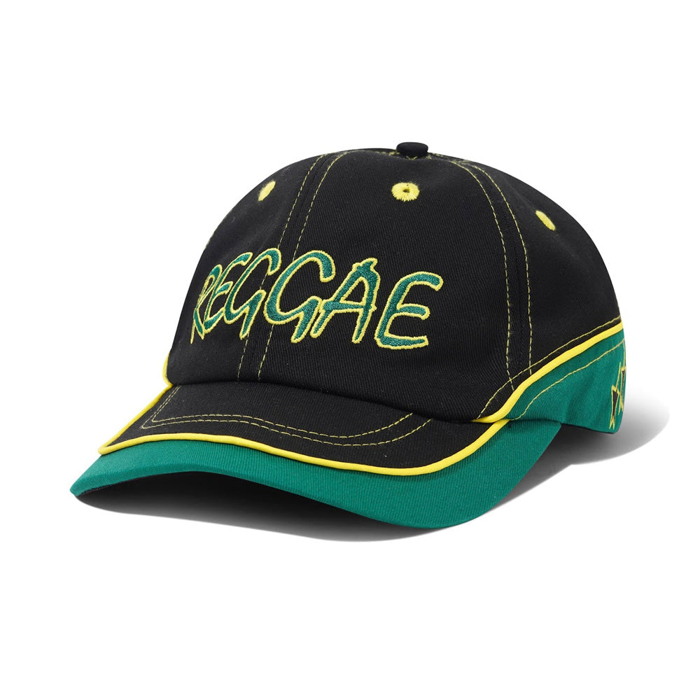 Dub 6 Panel Strapback Hat (Black / Green)