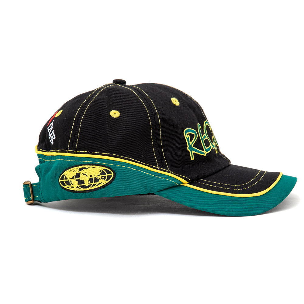 Dub 6 Panel Strapback Hat (Black / Green)