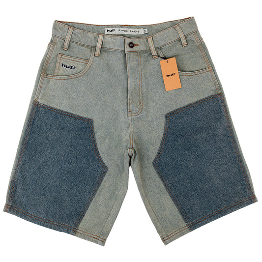 Kinda Loose Double Knee Short (Light Indigo)