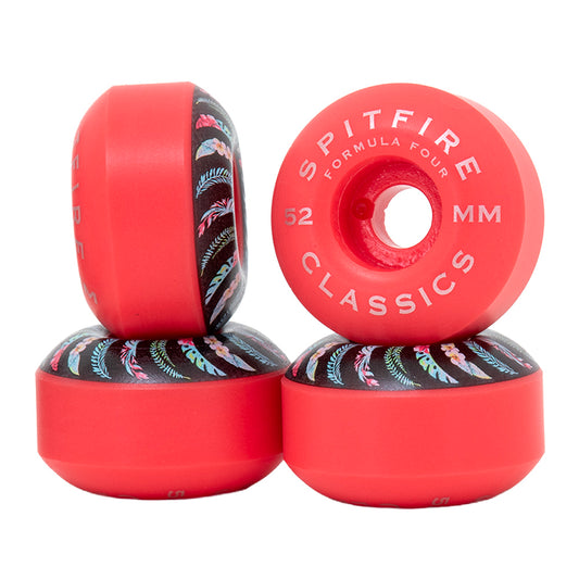 52mm Formula Four Classic Floral Wheels Pink (99D)