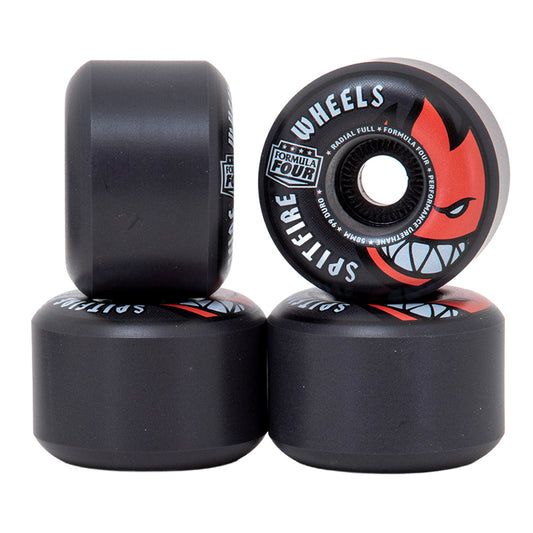 58mm Formula Four Radial Full Wheels Black (99D)