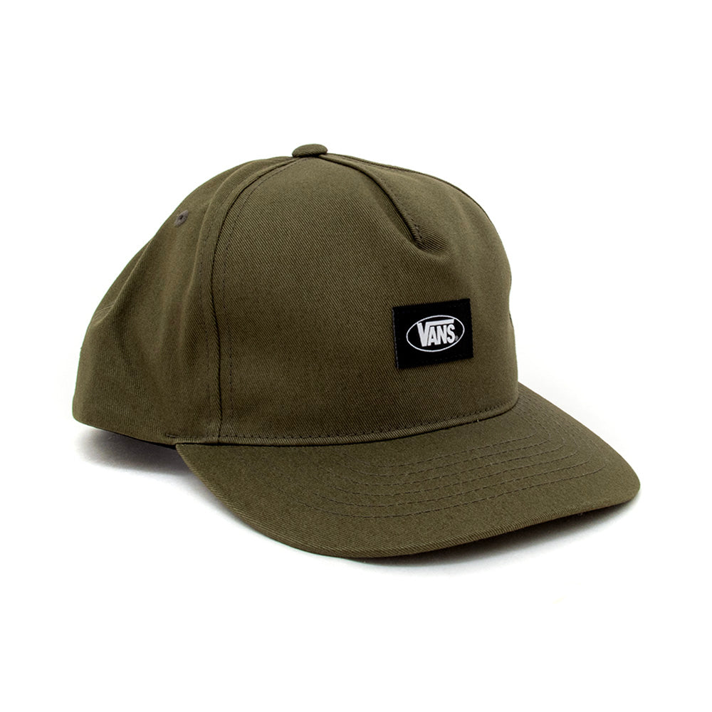 Drop V Oval 5 Panel Snapback Hat (Mossy Olive)
