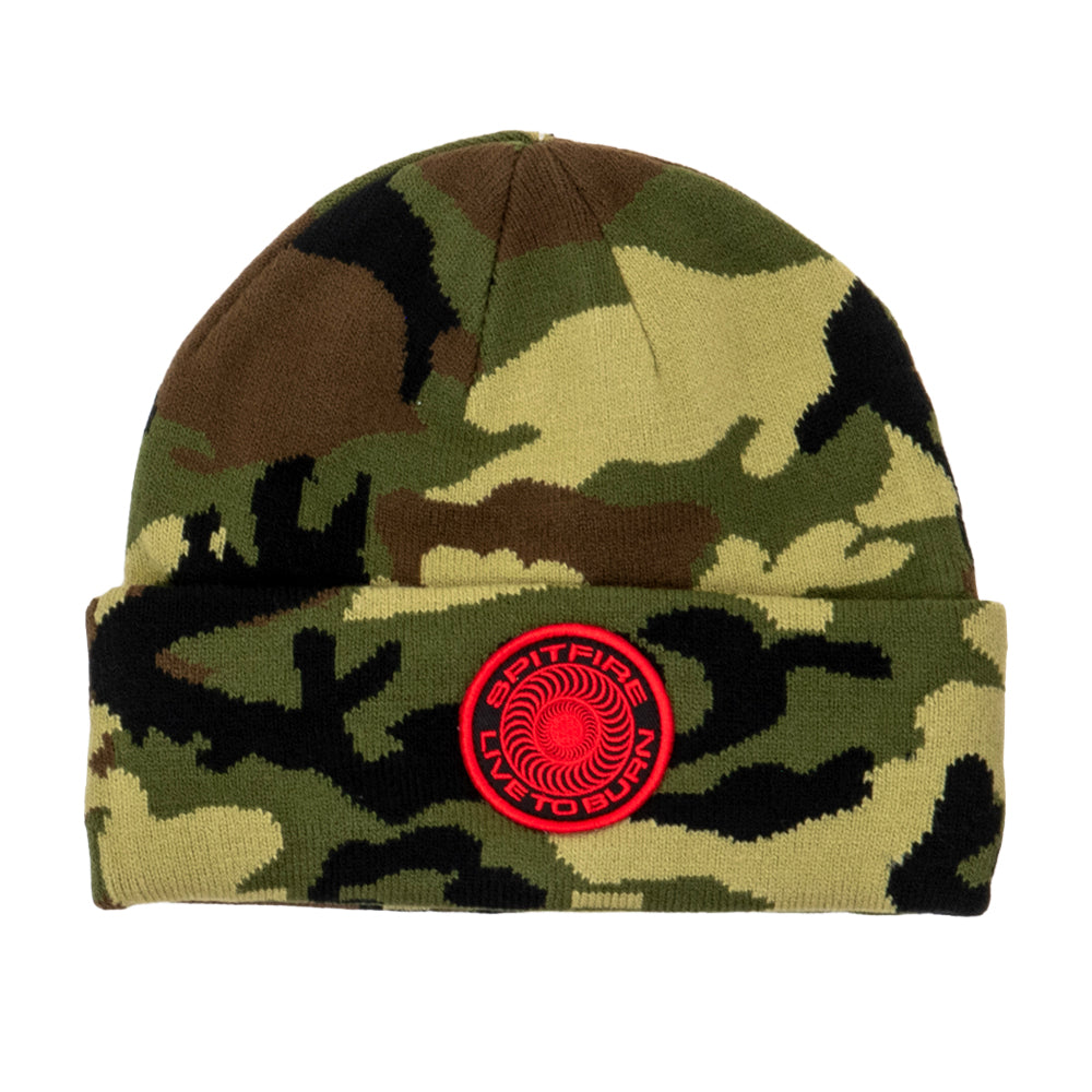 Classic '87 Swirl LTB Patch Cuff Beanie (Woodland Camo)