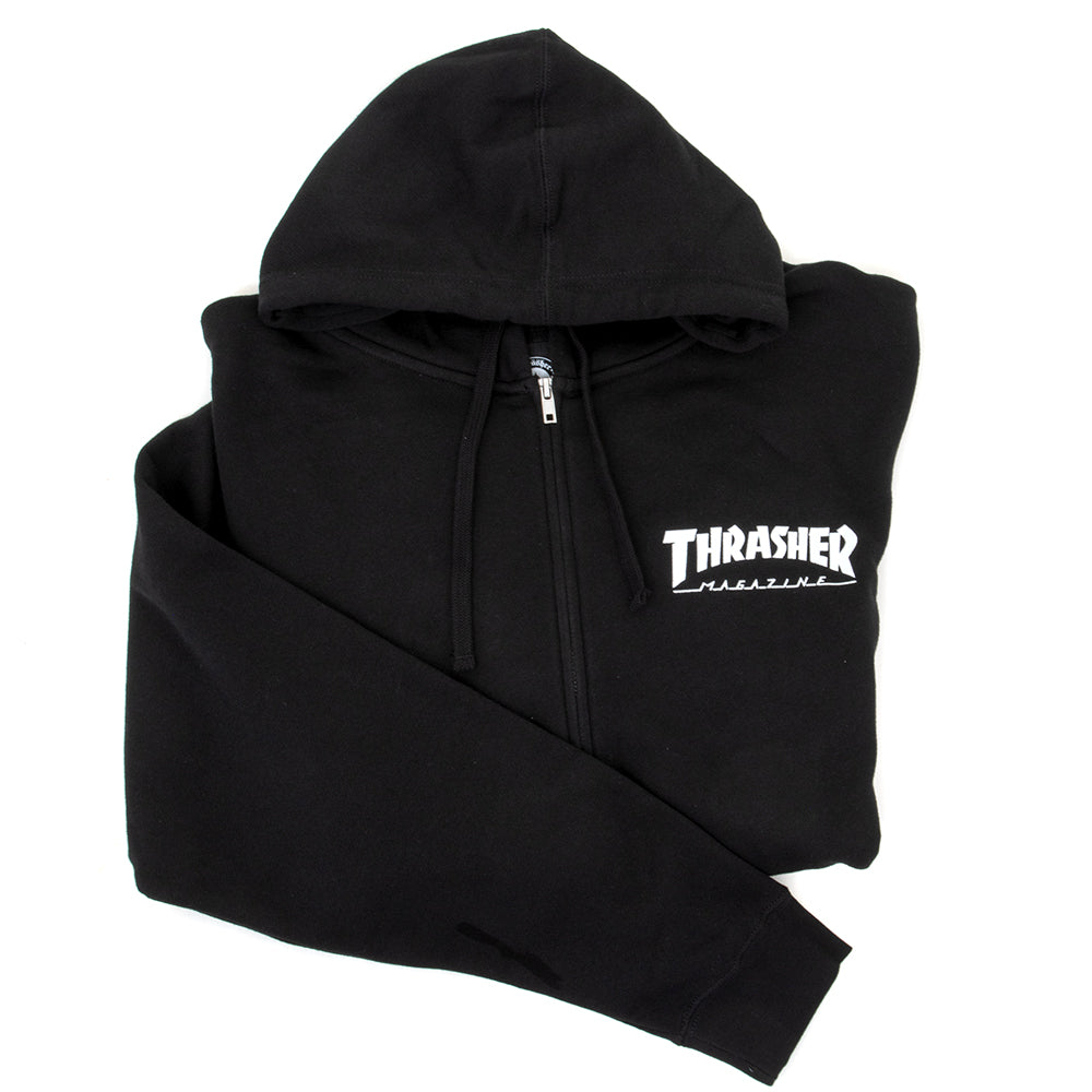 Mag Logo Full Zip Hooded Sweatshirt (Black)